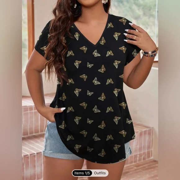 SHEIN Tops - SHEIN butterfly tee​